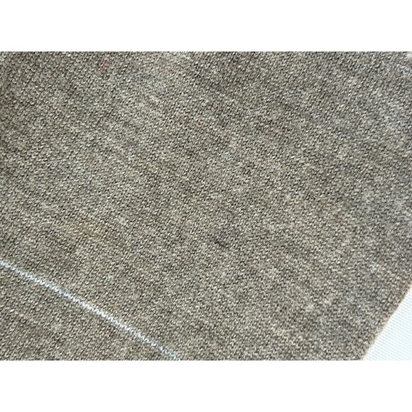 Banana Republic Men’s Sweater M Brown Blue/Grey White Thin Stripes  Wool V-neck - Picture 8 of 15